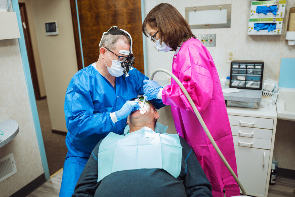 Your dentist at work