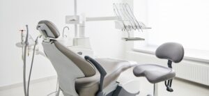 Dentist's office interior with modern chair and special dentisd equipment